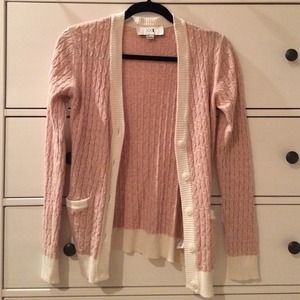 Pink and white button down Cardigan