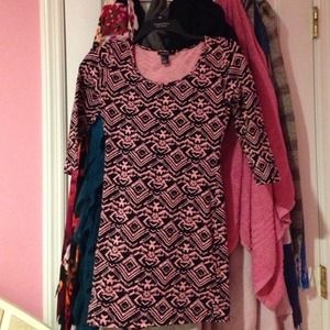 Pink and black forever 21 dress