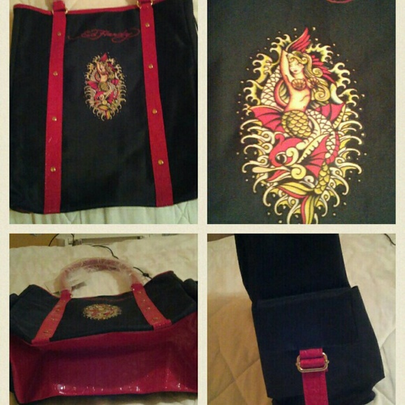 Ed Hardy Mermaid tote