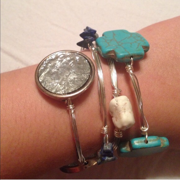 Handmade wire bracelet bundle