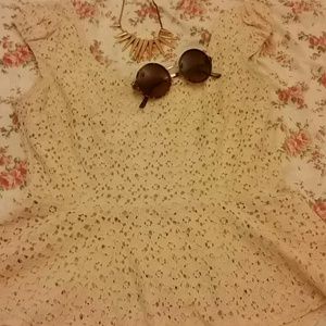 Bloom creamy lace shirt