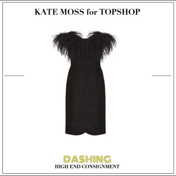 Host Pick!Kate Moss Topshop Feather Cocktail Dress - Picture 1 of 3