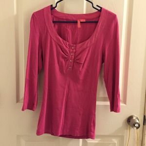 Pink 3/4 sleeve top