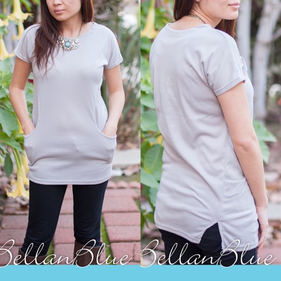 💠💠The RALEIGH tunic top/dress- GREY - Picture 2 of 4