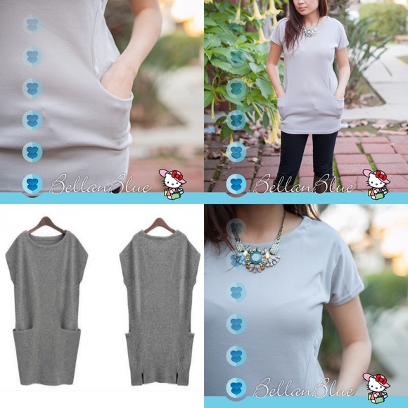 💠💠The RALEIGH tunic top/dress- GREY - Picture 4 of 4