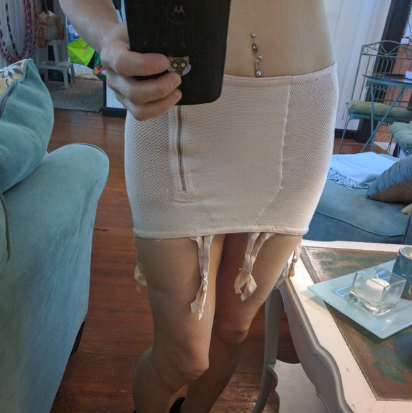 Vintage open bottom French girdle skirt SUPER SALE - Picture 2 of 5