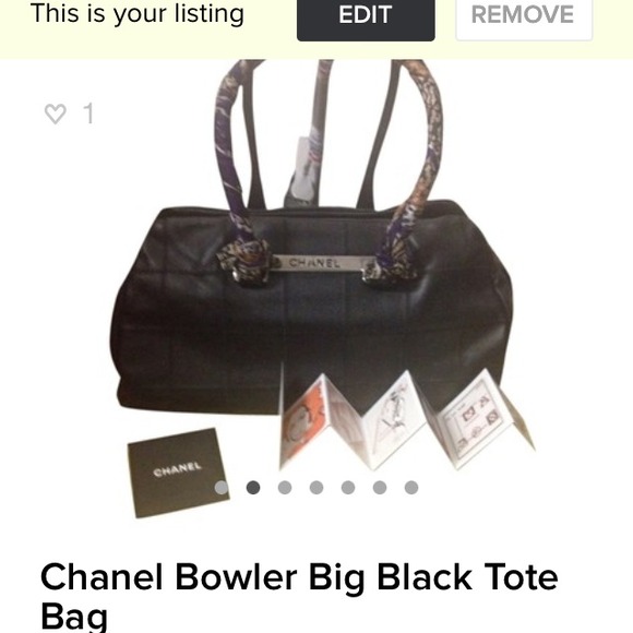 Chanel Caviar Bowler Big black Tote Bag
