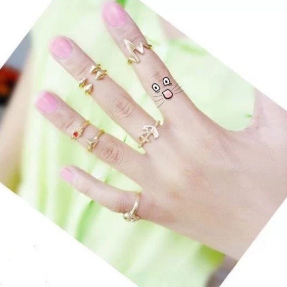 Make an offer! Golden ring Set - Picture 2 of 2