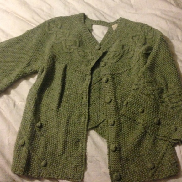 NFS--- in storage. criss-cross back cardigan