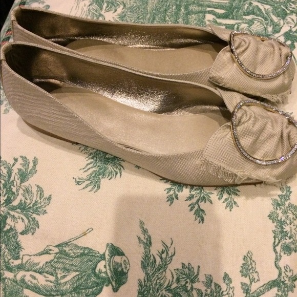Devi Kroell beige linen ballet flats - Picture 2 of 4