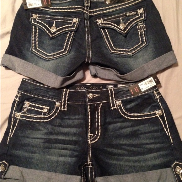 Miss me cuffed shorts thick stitched