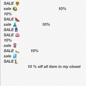 Take 10% all items in my closet