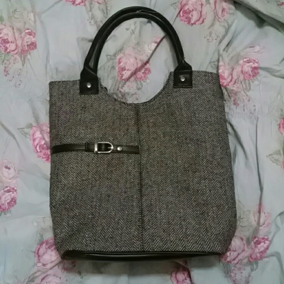 Tweed tote bag