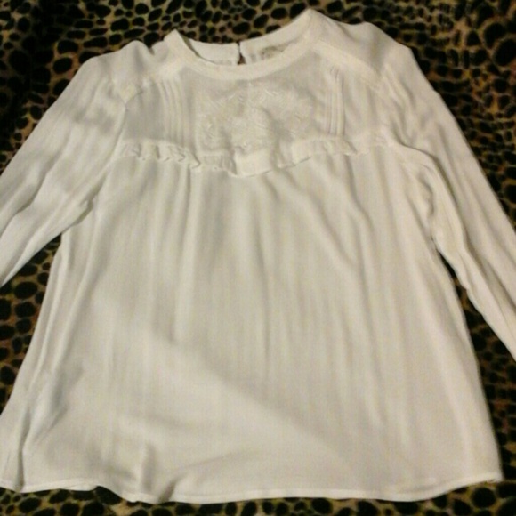New ivory  f21  long sleeve  shirt