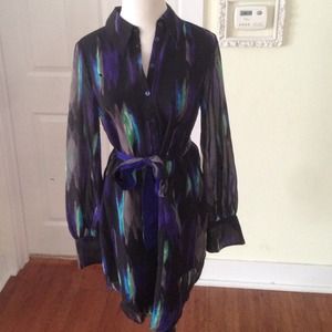Kirna Zabete at Target black teal blue shirt dress