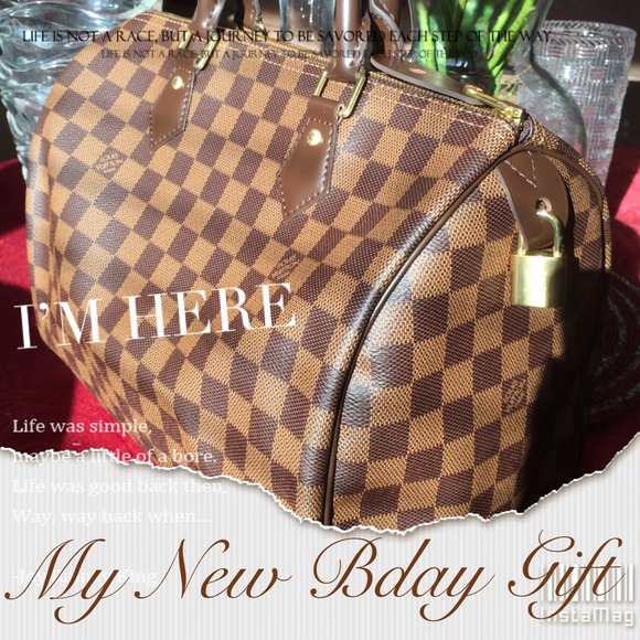 New! LOUIS Vuitton SPEEDY30 Handbag in Damier Ebene - Picture 3 of 5