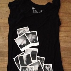 Black picture design shirt Size M