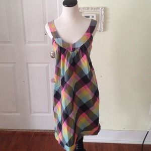 Forever 21 plaid pocket sleeveless dress