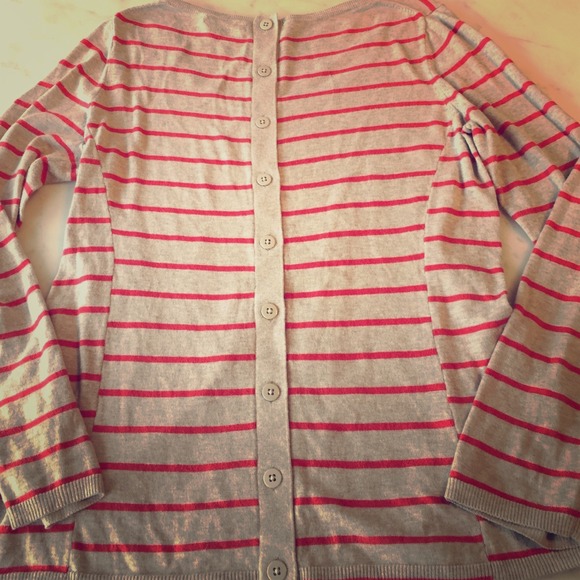 Banana Republic button back striped sweater