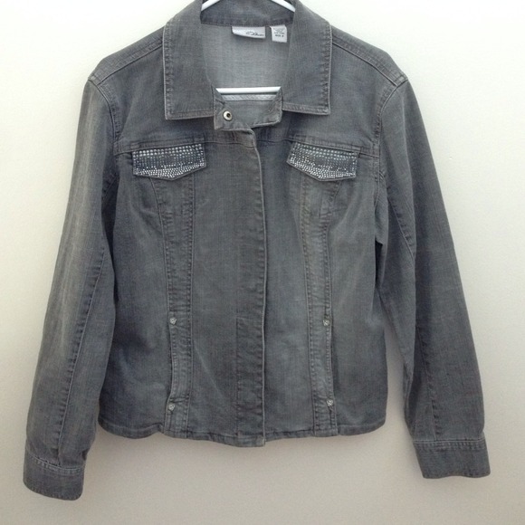 Chico's Platinum Size 2 (size 12-14) Jean Jacket