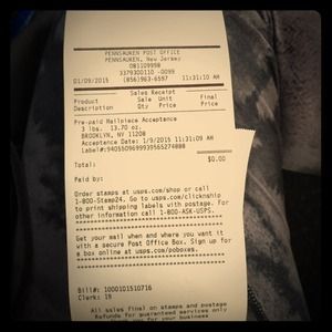 Shipping confirmation