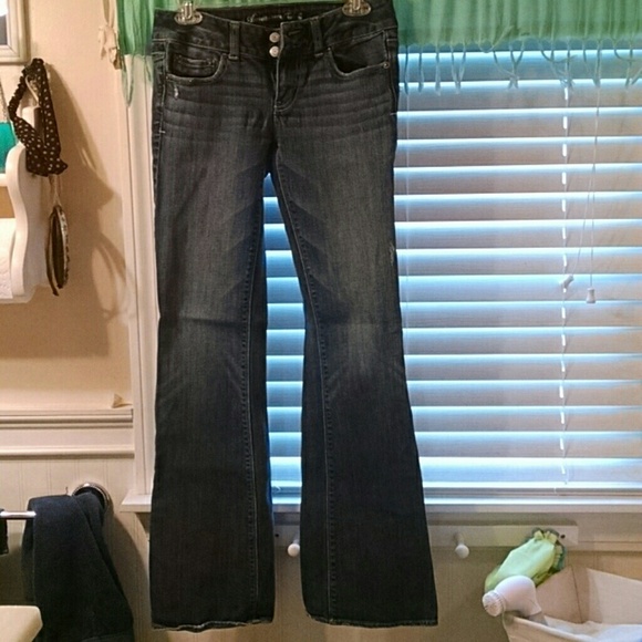 Low rise medium wash jeans