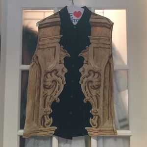 Black and Gold Equipment sleeveless blouse