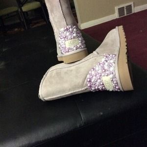 Custom Ugg boots with pearls