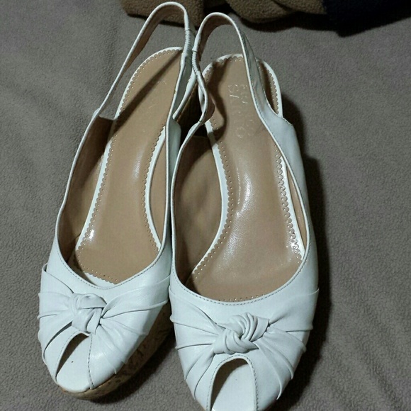 Franco Sarto white wedge