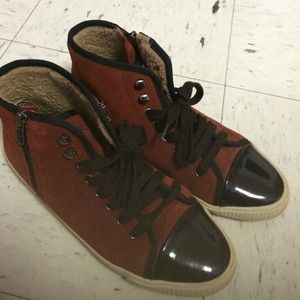 Bimba and Lola red black high top sneakers