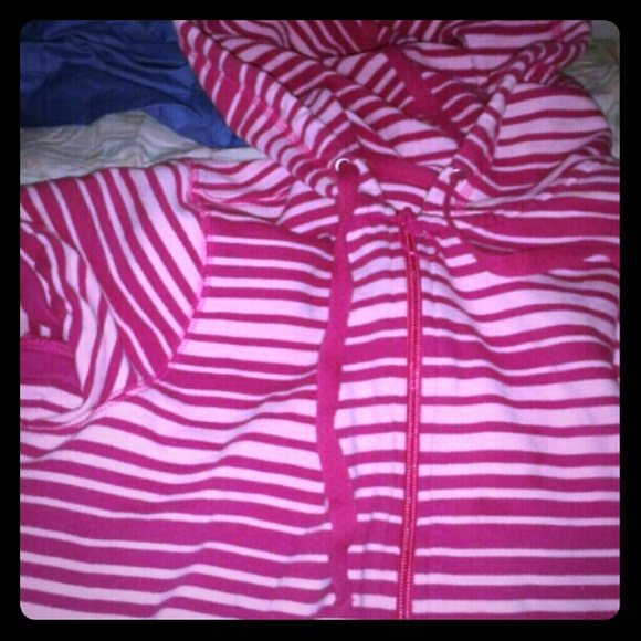 Kim Rogers striped short sleeve full zip