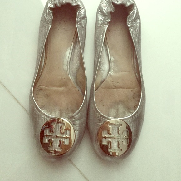 Silver Tory Burch Flats 🎀