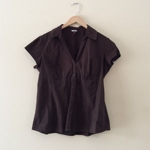 Brown collared button up