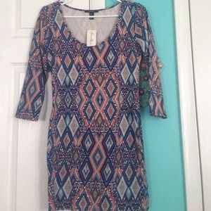 Tribal print fitting dress