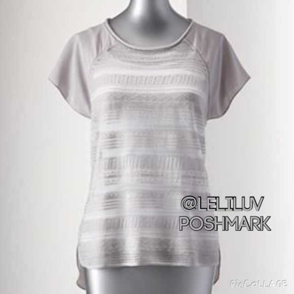 π«GIFTEDπ«Mixed media short sleeve sweater - Picture 2 of 4