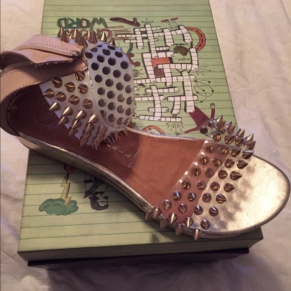 Jeffrey Campbell Gold Largo sandals - Picture 2 of 4