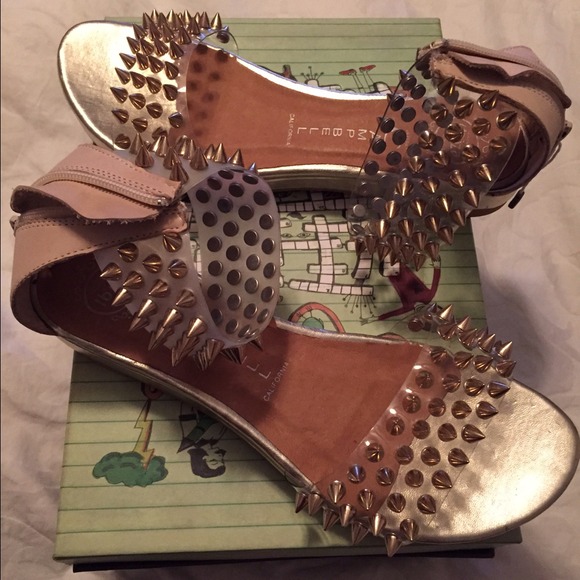 Jeffrey Campbell Gold Largo sandals - Picture 3 of 4