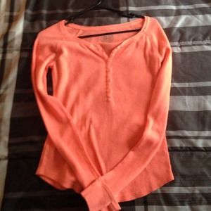 Coral button flannel