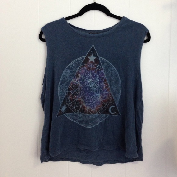 Navy muscle tee