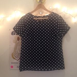 Boxy Polka-Dot Blouse