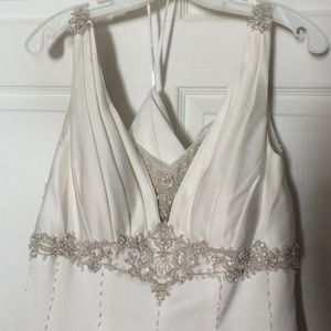 Galina Signature Ivory Wedding Gown Size 10