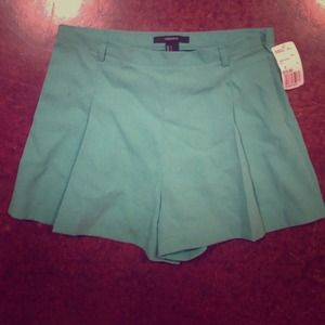 Never been worn, high waisted, teal, loose, shorts