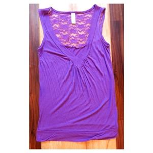 ❌Sold❌Purple Lace Tank