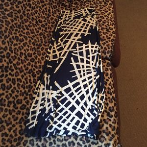 Blue and White Maxi skirt