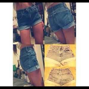 High waisted wrangler shorts