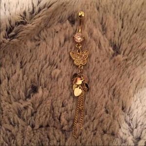 Gold coated belly ring