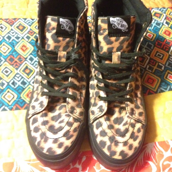 Vans Sk8 Hi Platform Leopard Hi Top