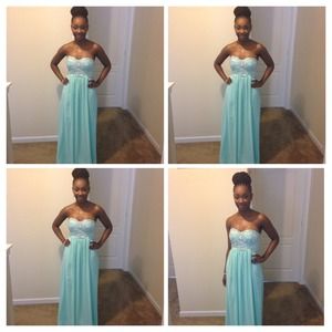 Sweetheart strapless prom dress