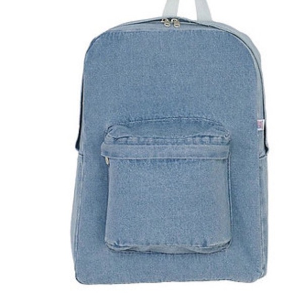 WILLING TO NEGOTIATE AA light denim back pack