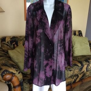 Bisou bisou sheer jacket top...